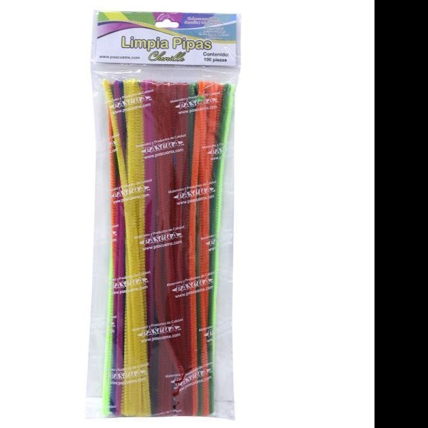 LIMPIAPIPAS BOL. C100 PZ. COL. SURT. MACARRON PASCUA C10